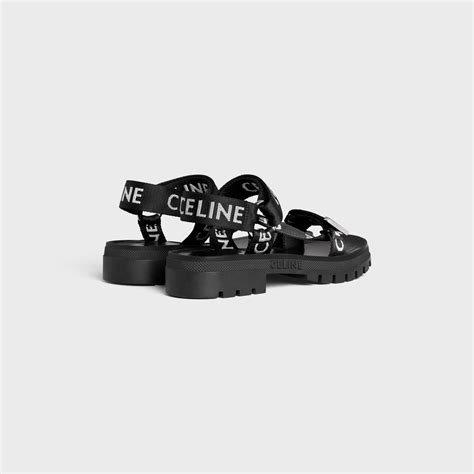 celine black and white sandals|celine leo strappy sandal.